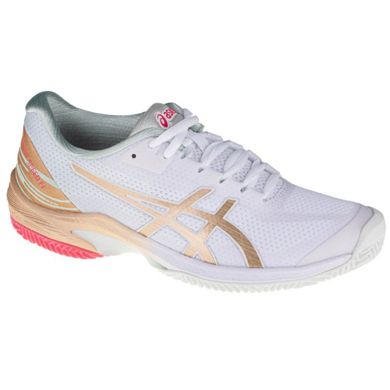Velocidade da quadra de Asics Ff Clay LE W 1042A146-100 branco