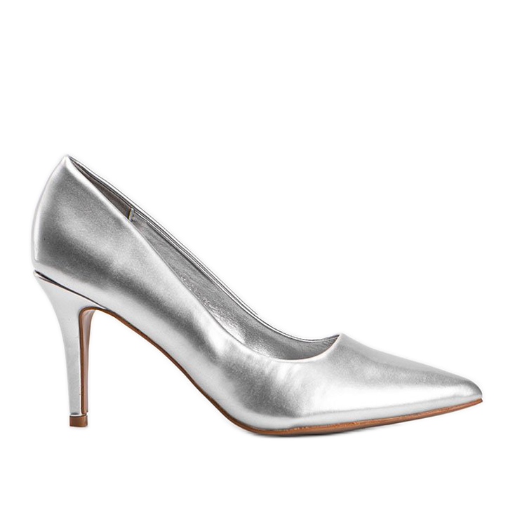 Sapatos de prata em couro ecológico Ally