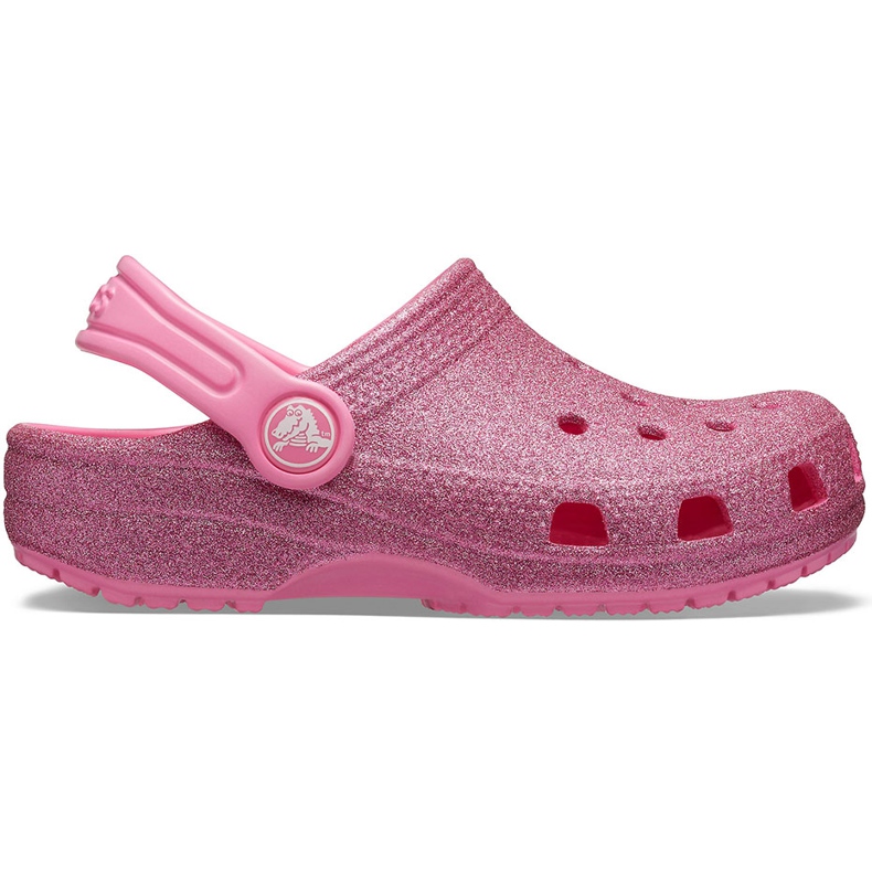 Crocs infantil Classic Glitter Clog rosa 205441 669
