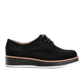 Sapatos pretos de camurça com sola alta Elyssa