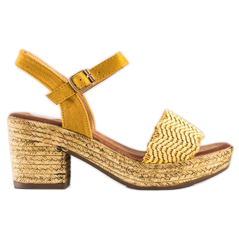 Evento Sandálias em uma barra larga amarelo