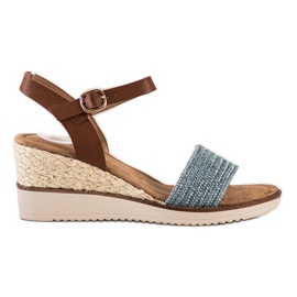 Evento Mais vendidas sandálias trançadas leves castanho azul