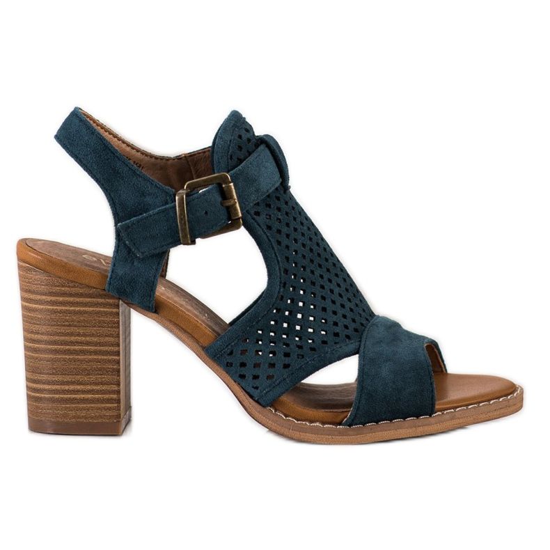 Evento Sandálias a céu aberto na primavera multicolorido azul verde