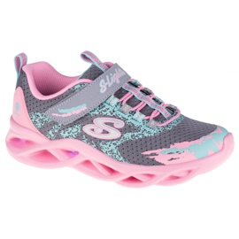Sapatos Skechers Twisty Brights W 302301L-GYPK rosa cinza