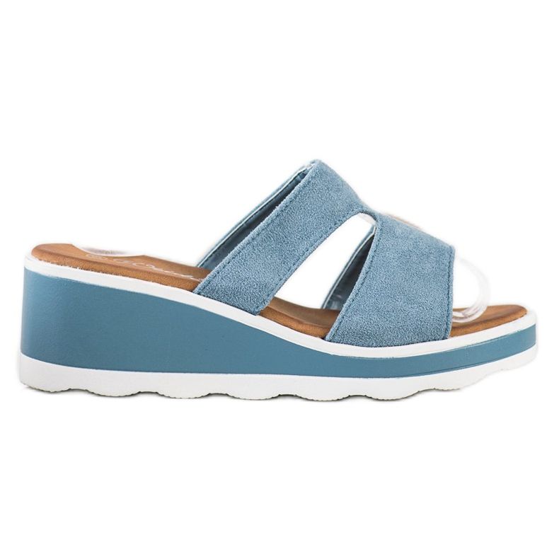 Weide Sandálias de cunha azul