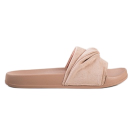 Chinelos confortáveis ​​de camurça VINCEZA castanho