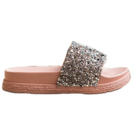 Seastar Chinelos elegantes na plataforma rosa multicolorido