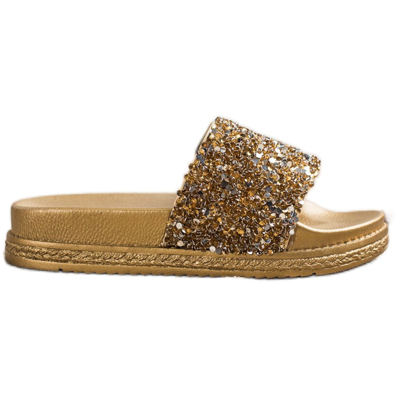 Seastar Chinelos elegantes na plataforma prata dourado