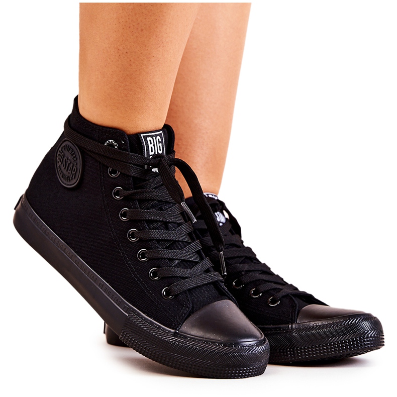 Tênis alto feminino Big Star FF274A170 preto