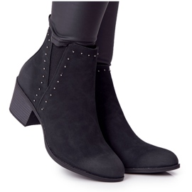 PJ1 Botas quentes femininas Jodhpur, botas Black Morgan preto