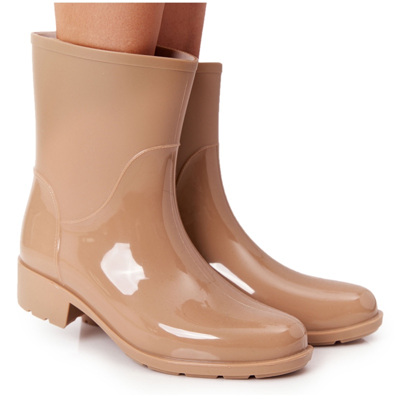 PS1 Botas Jodhpur Shiny Galoches Beige Dia chuvoso bege