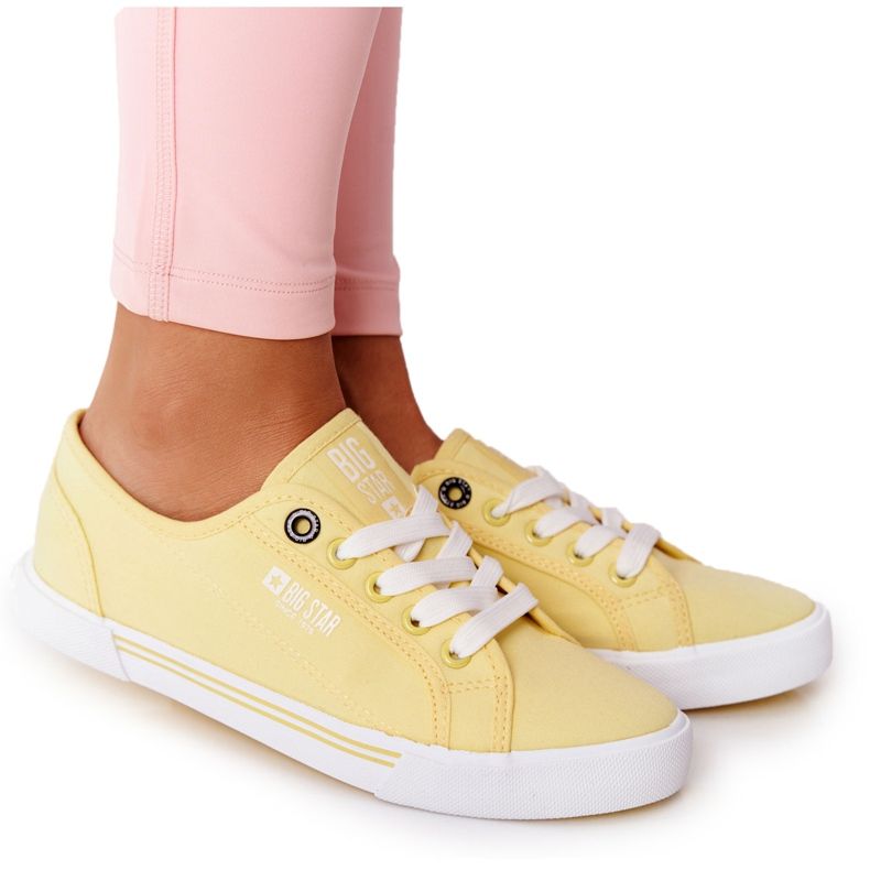 Tênis feminino Big Star HH274062 amarelo