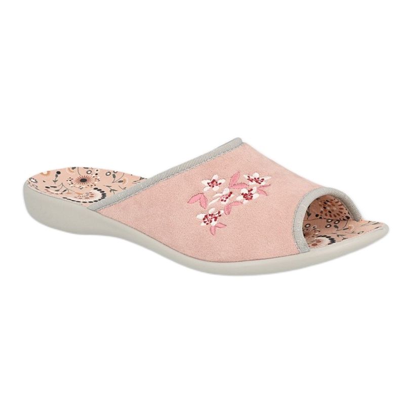 Sapatos femininos Befado flor VIKI 254D126 rosa prata cinza