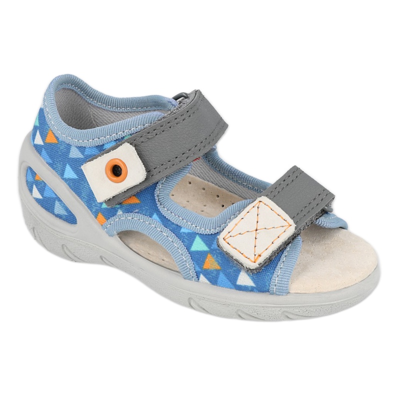 Sapatos infantis Befado pu 065X158 azul multicolorido