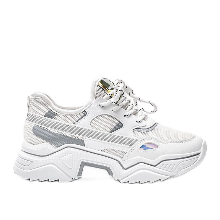 Tênis branco com sola Leanna grossa