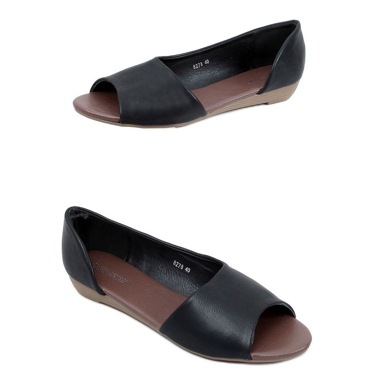 Bailarinas recortadas em preto 8278 Black