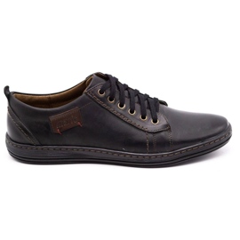 Olivier Sapatos de couro masculino 695 MP pretos marrom