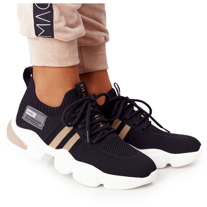 Meias esportivas femininas GOE HH2N4017 pretas preto