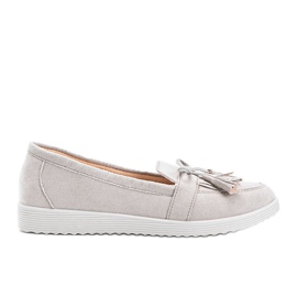 Mocassins bege com franjas Magdalena
