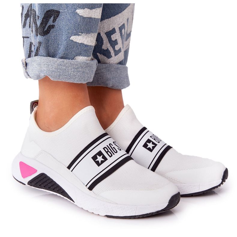Tênis esportivos Slip-On Memory Foam Big Star HH274538 Branco