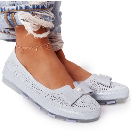 Bailarinas azuis ecológicas de couro Rio Flore azul