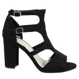 Sandálias pretas de salto alto 168-231 pretas preto