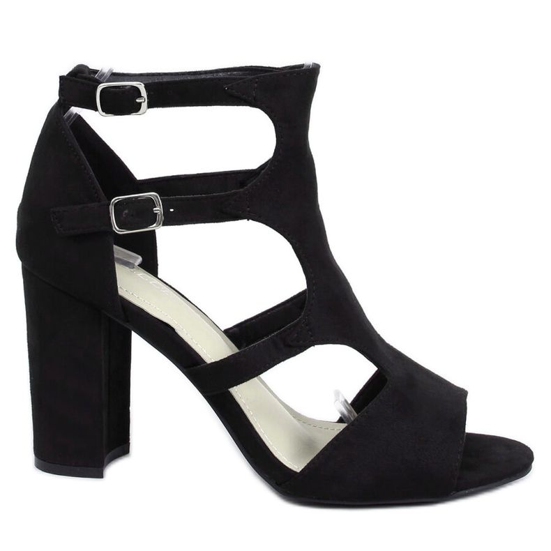 Sandálias pretas de salto alto 168-231 pretas preto