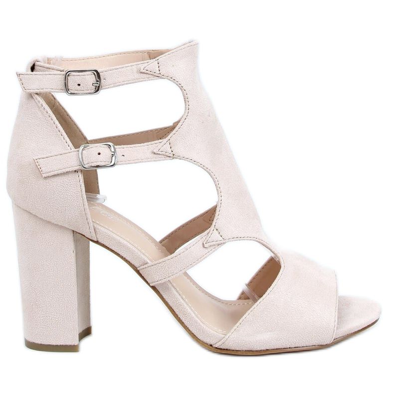 Sandálias de salto alto bege 168-231 Bege