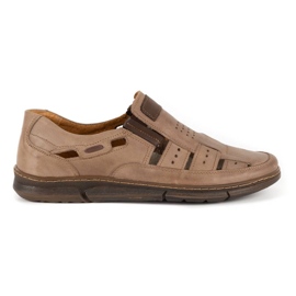 KENT Sapatos masculinos abertos 601 verão marrom
