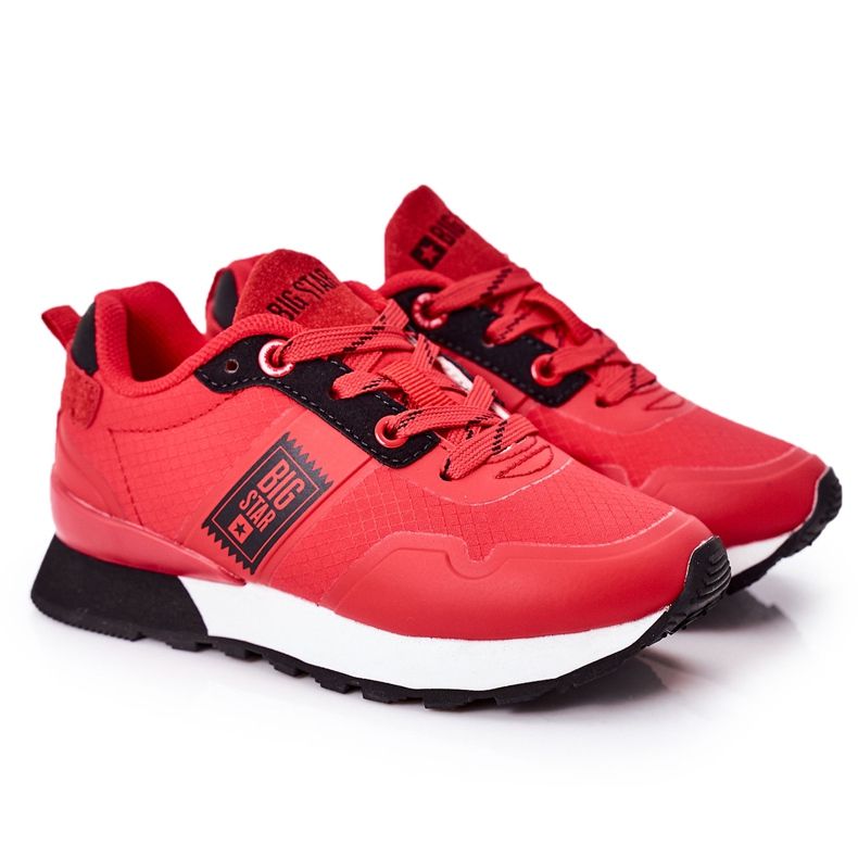 Sapatos esportivos infantis de espuma de memória Big Star HH374173 vermelho