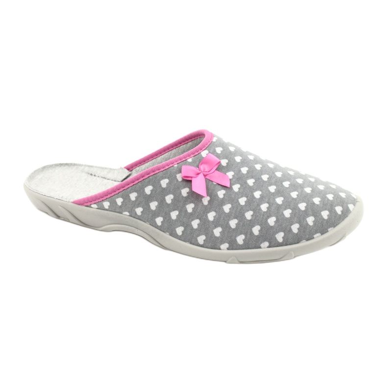 Sapatos femininos Befado pu 235D174 branco rosa cinza
