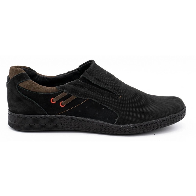 KOMODO Mocassins masculinos negros 862L preto