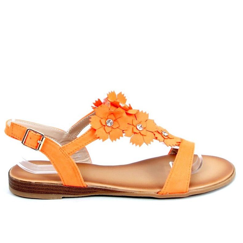 Sandálias femininas laranja F3273 Orange