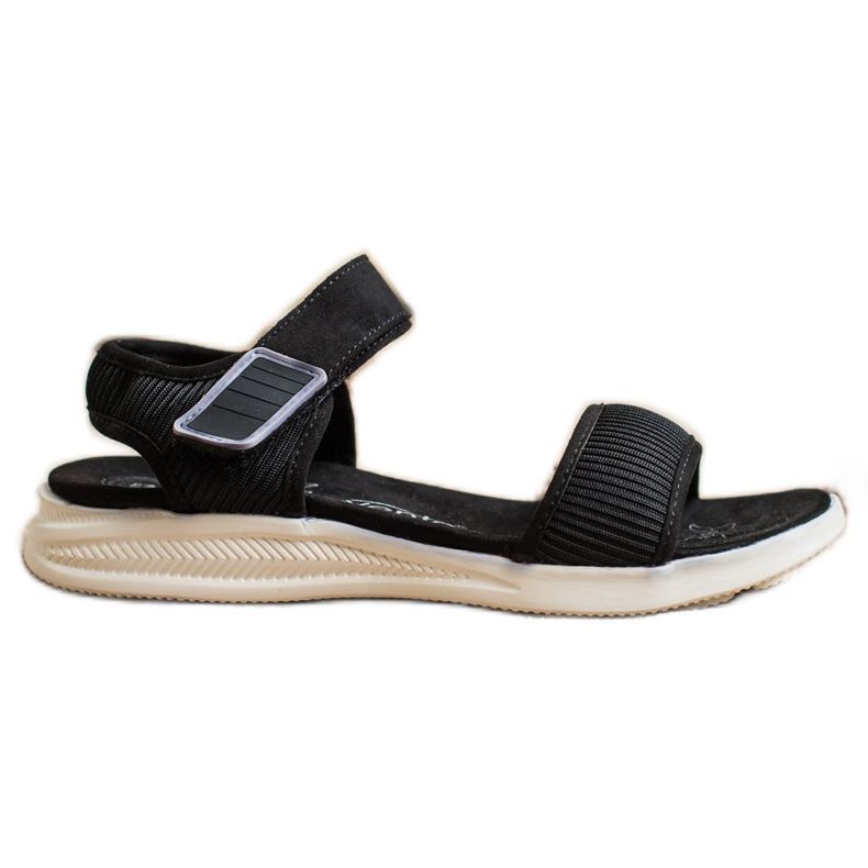 Evento Sandálias Confortáveis ​​Com Velcro preto