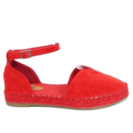 Alpercatas para mulheres com um corte vermelho 1219 vermelho