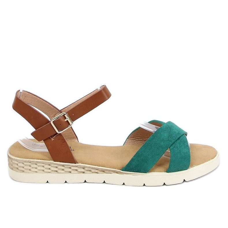 Sandálias femininas verdes 1031-15 Verde castanho