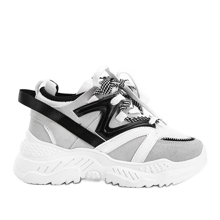 Tênis cinza em sola grossa Aracela