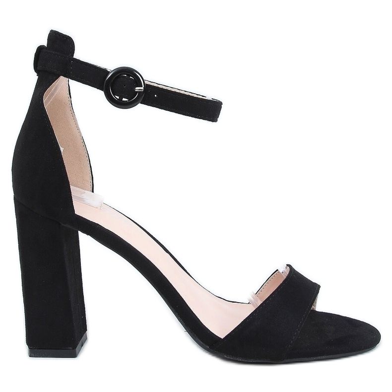 Sandálias pretas de salto alto A12-06 pretas preto
