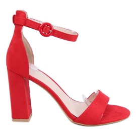 Sandálias de salto alto vermelhas A12-06 Vermelho