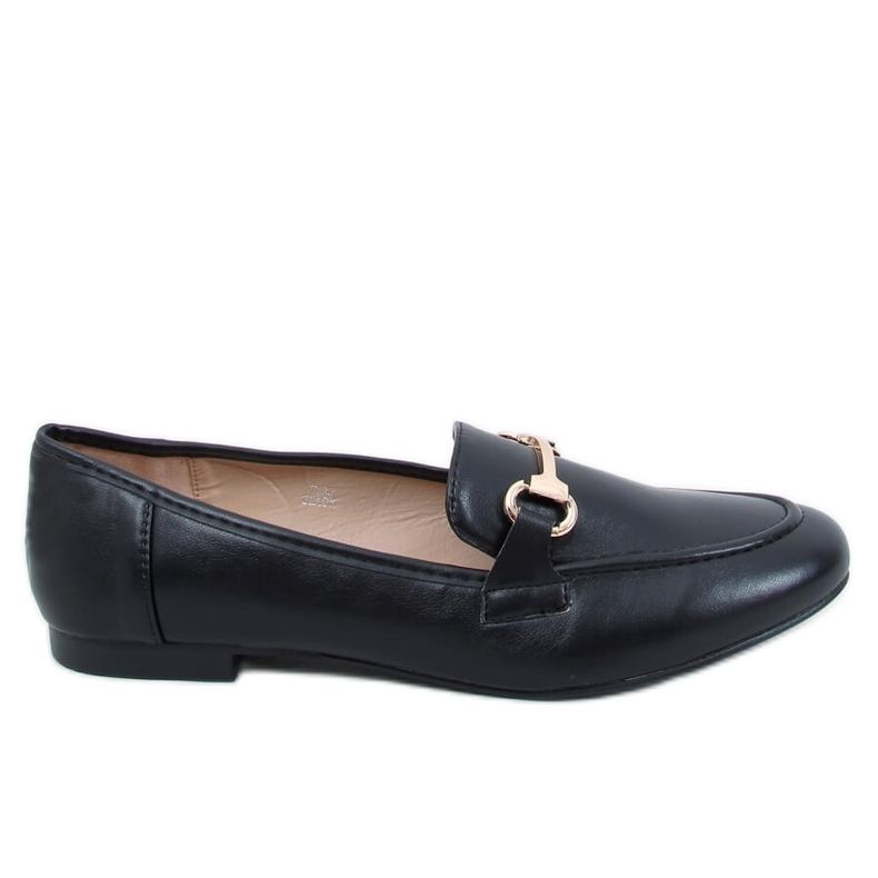 Mocassins pretos femininos negros T392 preto
