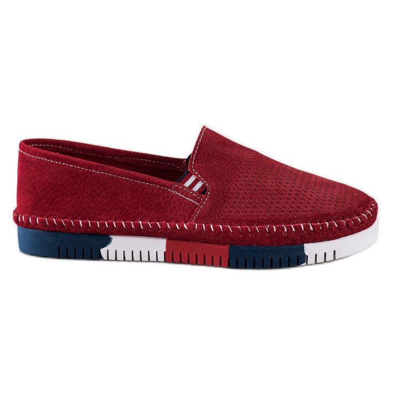 ARTIKER Slipons de couro na plataforma vermelho