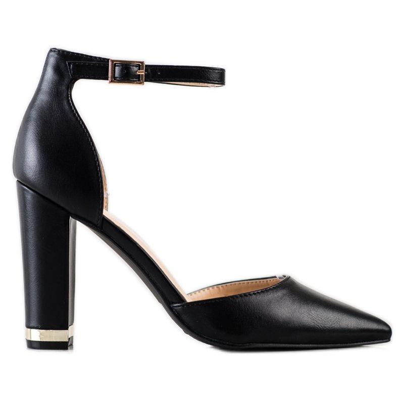 Diamantique Bombas elegantes no Spitz preto