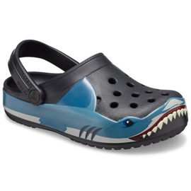 Crocs para crianças Fun Lab Shark Band Clg K preto 206271 001 Crocs para crianças Fun Lab Shark Band Clg K preto 206271 001