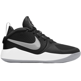 Sapatos infantis Nike Team Hustle D 9 preto-cinza-branco AQ4224 001