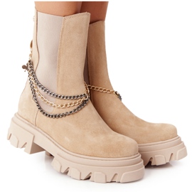 Camurça Sztyblety Workery Lewski Shoes 2998-0 Areia bege multicolorido