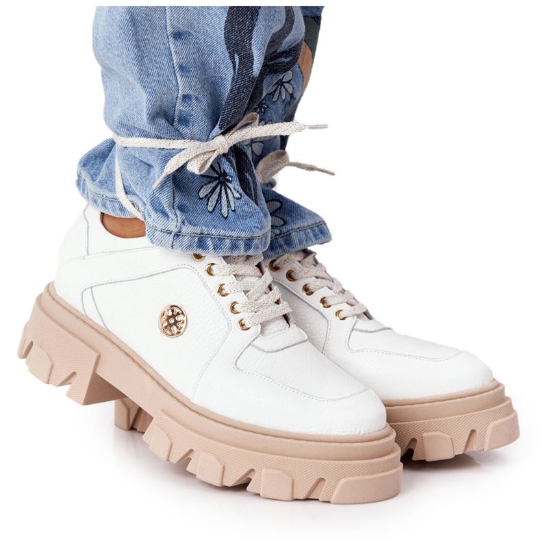 Lewski Shoes Sapatos Oxfords Lewski em couro 3011-0 branco