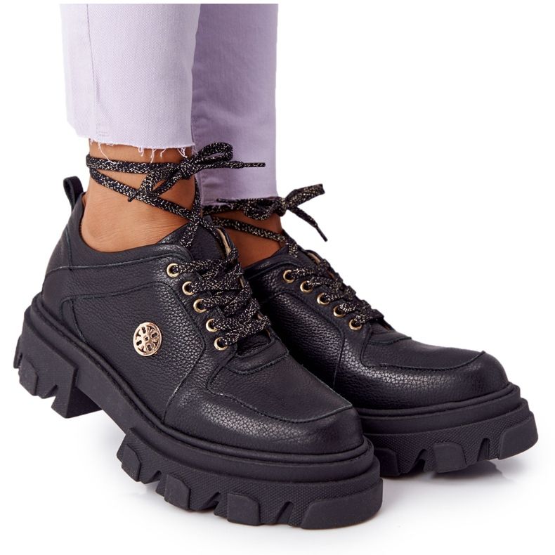 Lewski Shoes Sapatos Oxfords Lewski em couro 3011-0 preto