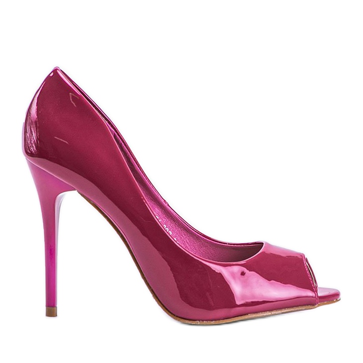 Sapatos rosa laqueado em salto Luke