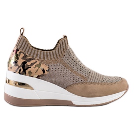 ARTIKER Tênis Moro Print Slip-On castanho