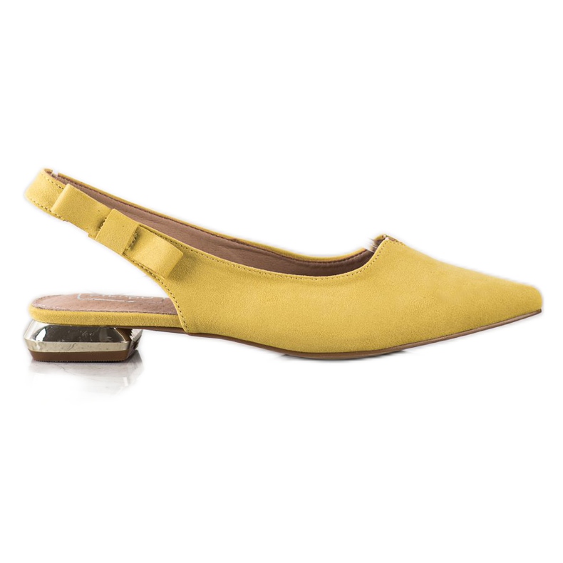 Filippo Bombas amarelas com salto aberto amarelo